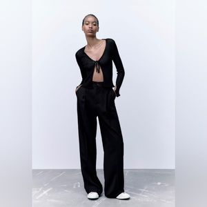 Zara black full length pants